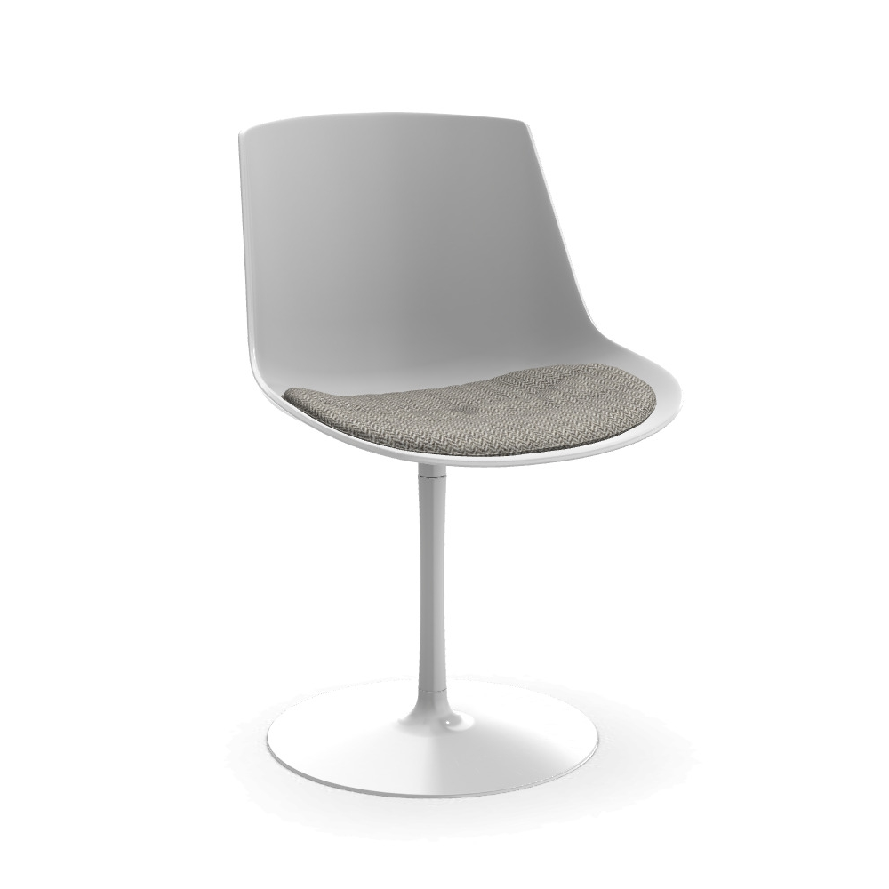 Der Flow Chair wurde erstmals 2009 von Jean-Marie Massaud entworfen. Weit mehr als nur ein Stuhl, hat sich dieses vielseitige und flexible Produkt mit seinem sich ständig weiterentwickelnden Design im Laufe der Zeit zu einer Produktfamilie entwickelt, die jedem Anspruch und Stil gerecht wird. Ein geschwungener Sitz und ein elegantes Profil fügen sich in perfekter Harmonie zusammen, um Komfort und Ergonomie gleichermaßen zu gewährleisten. Flow Chair kann dank einer großen Auswahl an Ausführungen und 7 verschiedenen Untergestellen personalisiert werden, die sich in eine Vielzahl von Kulissen einfügen, von Wohnzimmern – sowohl im modernen als auch im klassischen Stil – bis hin zu den anspruchsvollsten Arbeitsumgebungen, ohne seine ursprüngliche Natur radikal zu verändern. Die Flow Chair-Schale kann durch Lederpolsterung oder in einem der über 200 Stoffe der MDF Italia-Kollektion aufgewertet werden, um ihren natürlichen Komfort und ihre Persönlichkeit zu steigern.